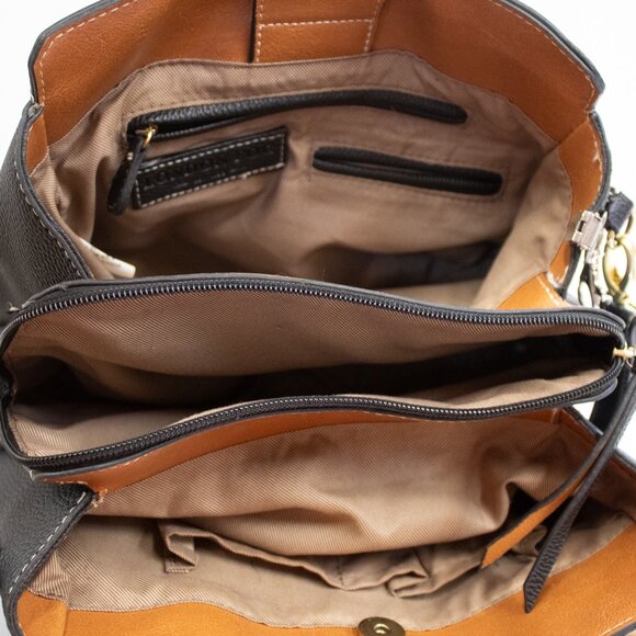 London Fog Women's Diana Signature Double Zip Crossbody Bag - Picture 9 of 11